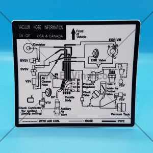 1986 4A-GE Vacuum Hose Information (MR2, USA & CANADA)