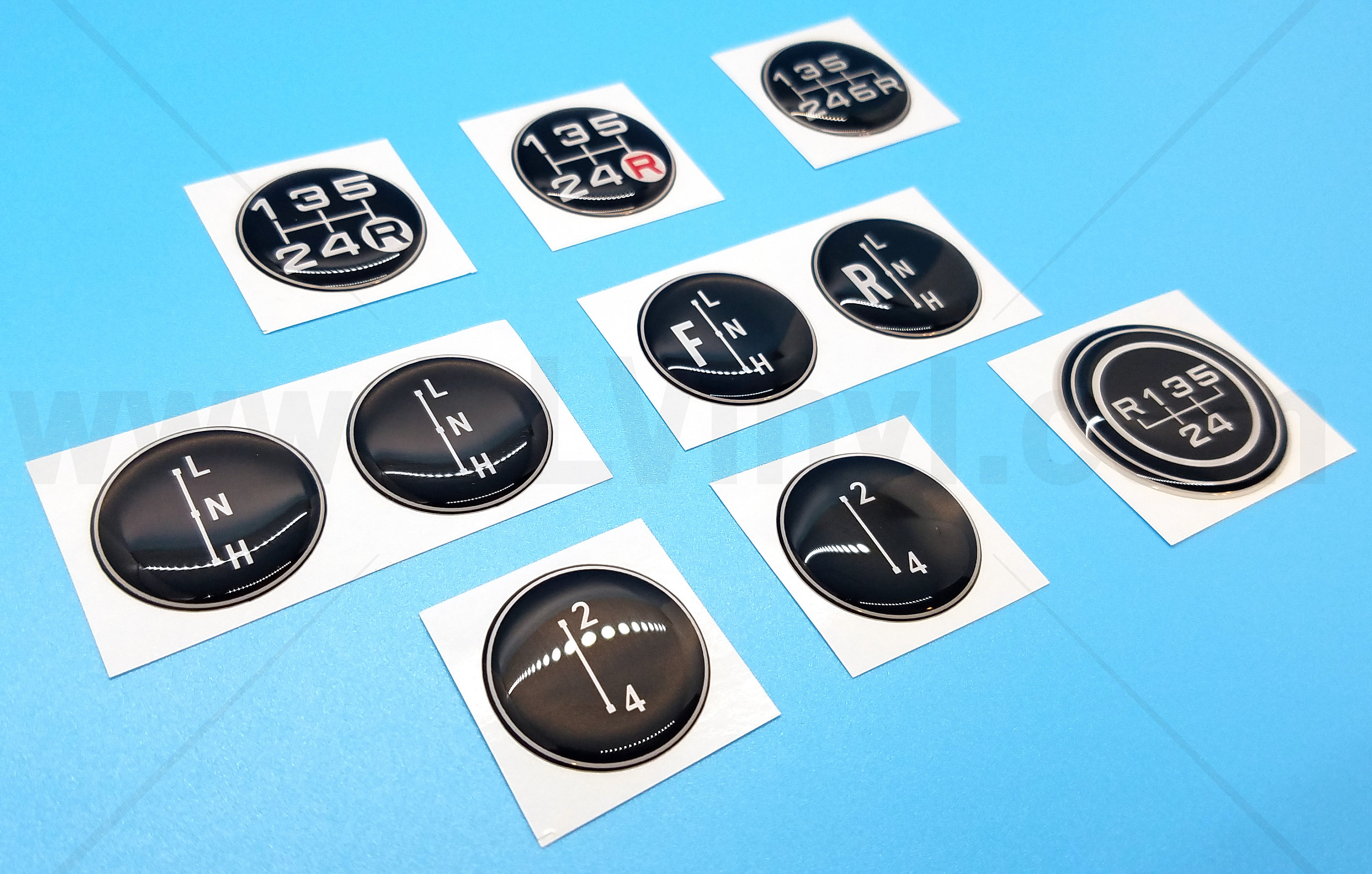 Vertical Shift Pattern Sticker White 24mm Shift Pattern Decal, With Optional Triple Sticks (flat ...