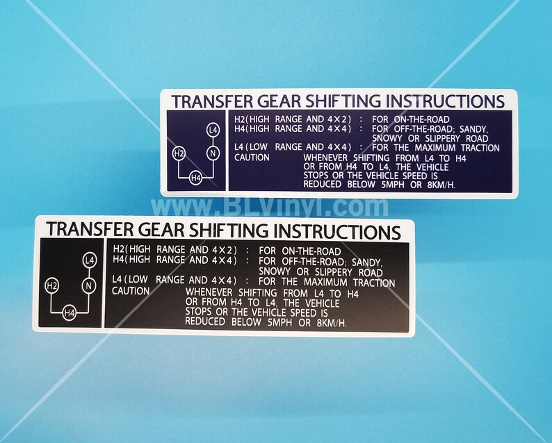 Gear Change Sticker 1979-83 Transfer Gear Shifting Instructions Decal - Etsy