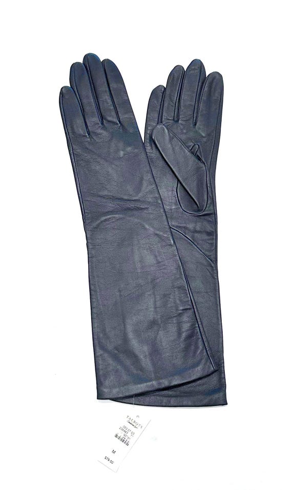 Talbots Grey Leather Gloves ~ Size M - image 7