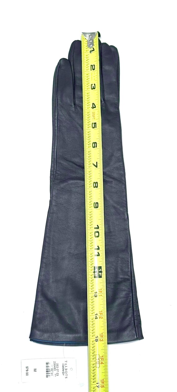 Talbots Grey Leather Gloves ~ Size M - image 12