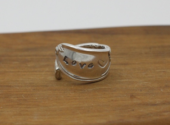 Silver Wrap Ring Made From Vintage Spoon Handle With love Hand