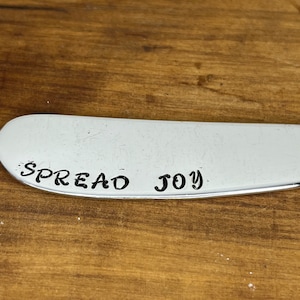 Hand Stamped Vintage Silver Plated Butter Knife, Host Gift