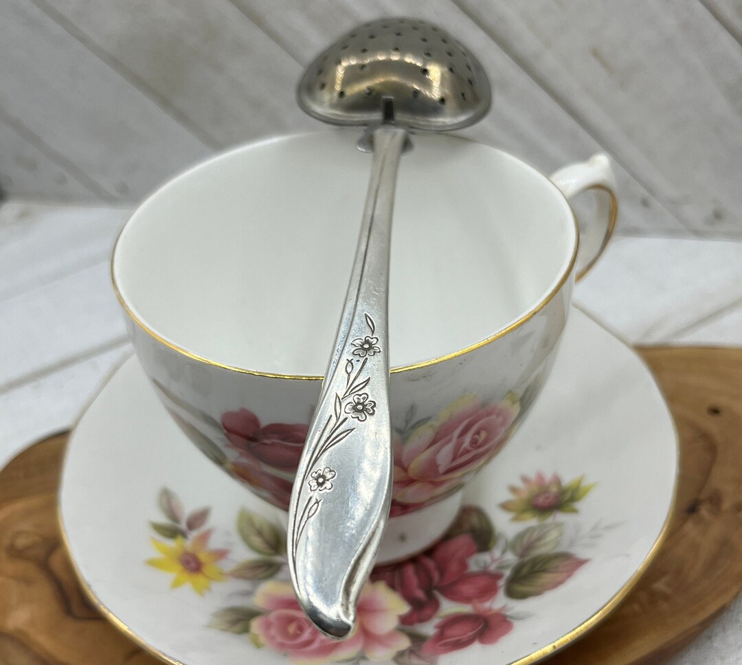 Vintage Silver Tea Strainer Loose Leaf Silver Tea Infuser Antique ...