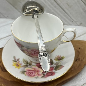 Vintage Silver Tea Strainer Loose Leaf Silver Tea Infuser Antique Silverware Reusable Tea Bag Coffee and Tea Lover Gift Unique Teacher Gift