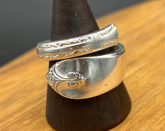 Silver Ring made from Vintage Silver Plated Spoon Handle, Silver Spoon Ring, Perfect Unique Gift for her