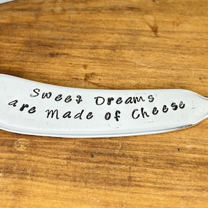 Hand Stamped Vintage Silver Plated Butter or Spreader Knife Unique One of a Kind Handmade Wedding, Housewarming, Host Gift