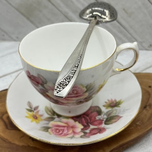 Vintage Silver Tea Strainer Loose Leaf Silver Tea Infuser Antique Silverware Reusable Tea Bag Coffee and Tea Lover Gift Unique Teacher Gift