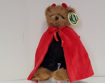 Bearington Bears, Halloween, Lil Devil, Red Cape, Black Suit, Soft Horns, 11" High, 6" wide, 3.5" deep