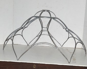 Sand Dab By Aro, Floor/Ceiling Lamp Shade Frame, HD Weld Construction, 2"Top, 22" Bottom, 10.75"Hi, 1.75"Dome, 3 Wire Spider, 6 Panels,
