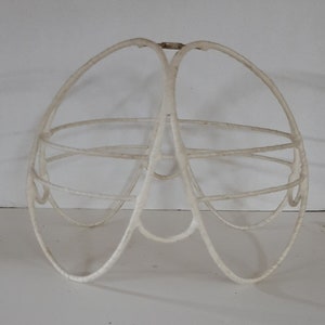 Planet-Table Lamp Shade Frame, Wrapped, 3.5"Top, 10.5"Bottom, 9"High, 4 Wire Spider, Last One!