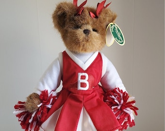 Pompon Bear Patty Bear, 34 cm de haut, appendices mobiles, détails soignés, pom-pom girl de football