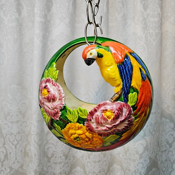 Hanging Parrot Pot Etsy