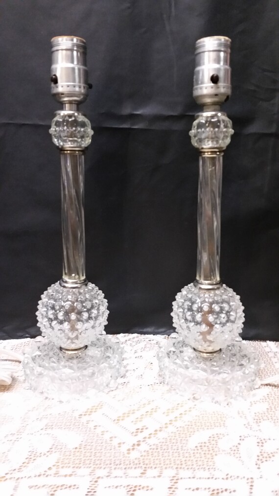 Crystal Boudoir Table Lamps 1920 S