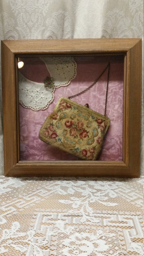 Petite Point Purse Made in Vienna Ca 1900 Shadowbo