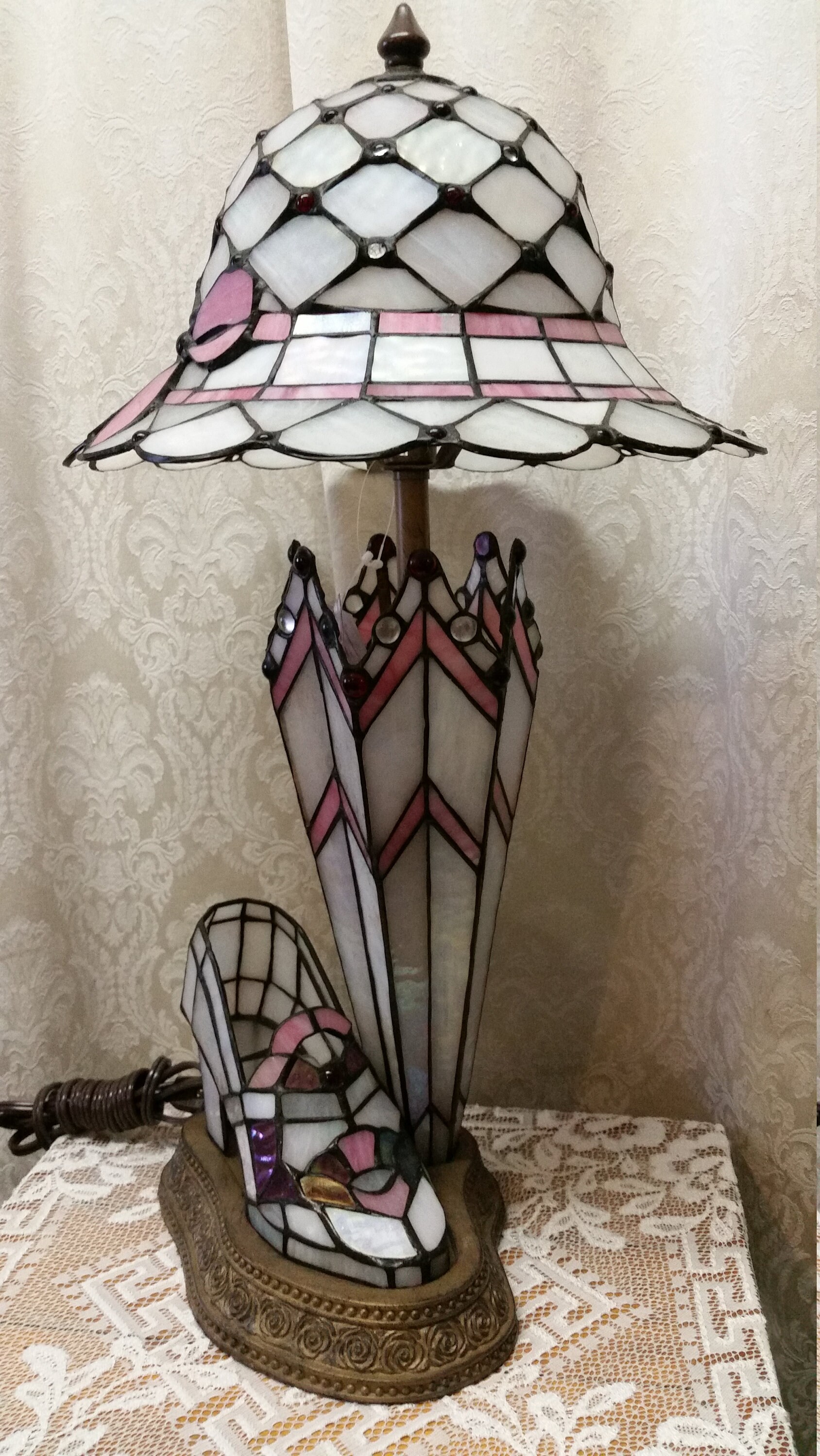 Stain slag Glass Leaded Glass Copper Foil Technique Lamp Shade