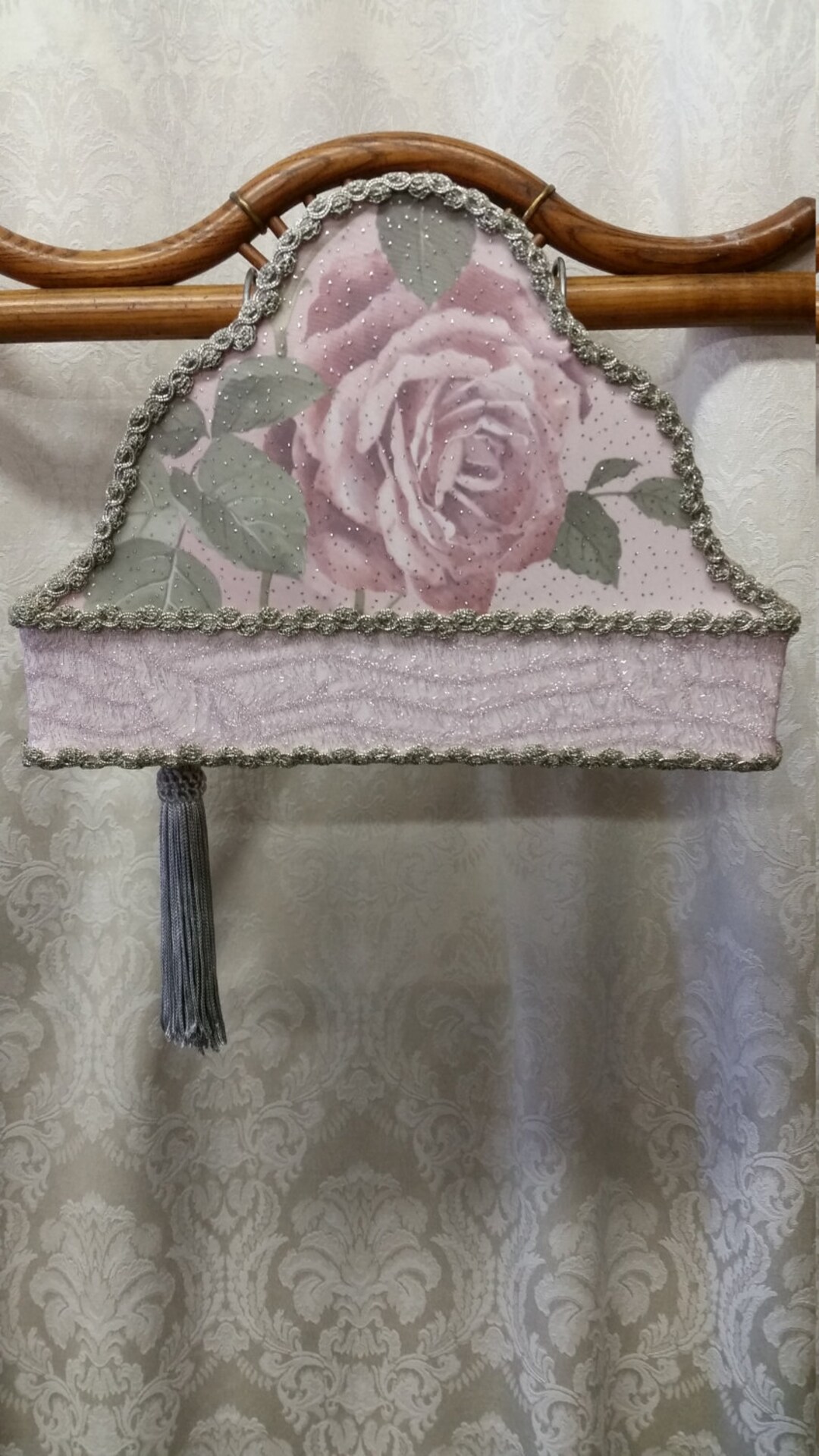 Victorian Bed Headboard Lamp Shade Hand Made New Wiring Etsy