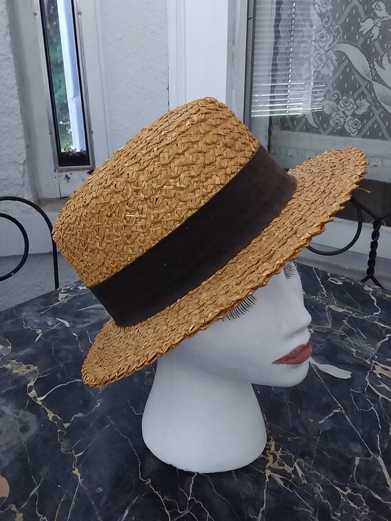 Edwardian Straw Topper Hat 