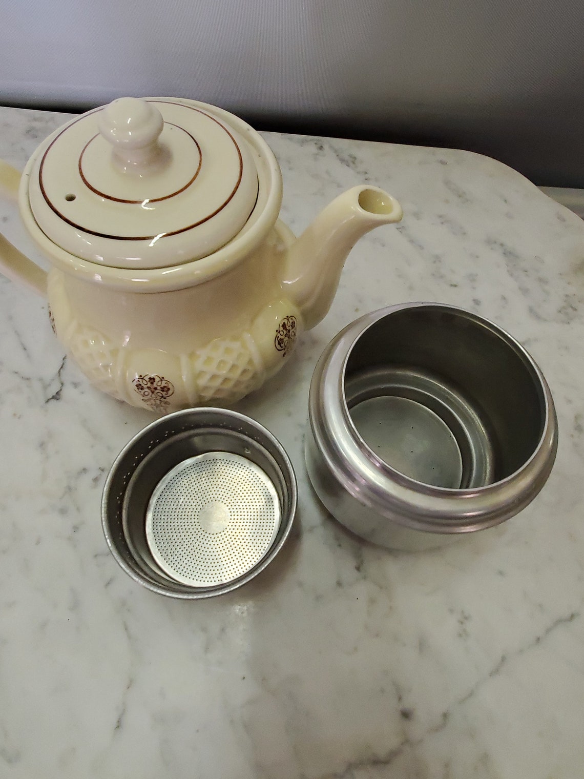 1930's Steeping Tea Pot Medida 2/4/6 Tazas de té Etsy