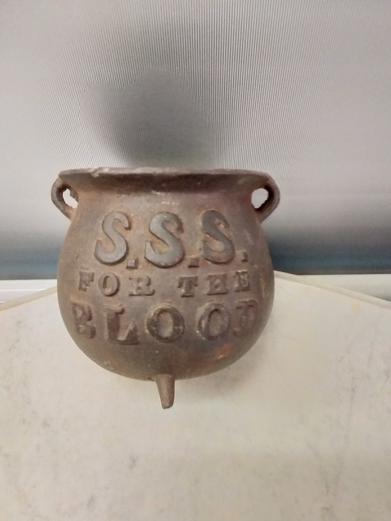 S.S.S. for the Blood Cast Iron Kettle Syphilis Tonic Etsy