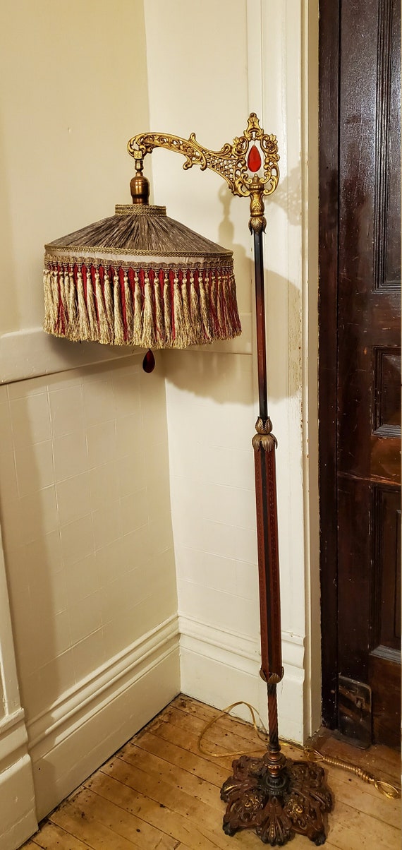 Fringe shade floor lamp deals