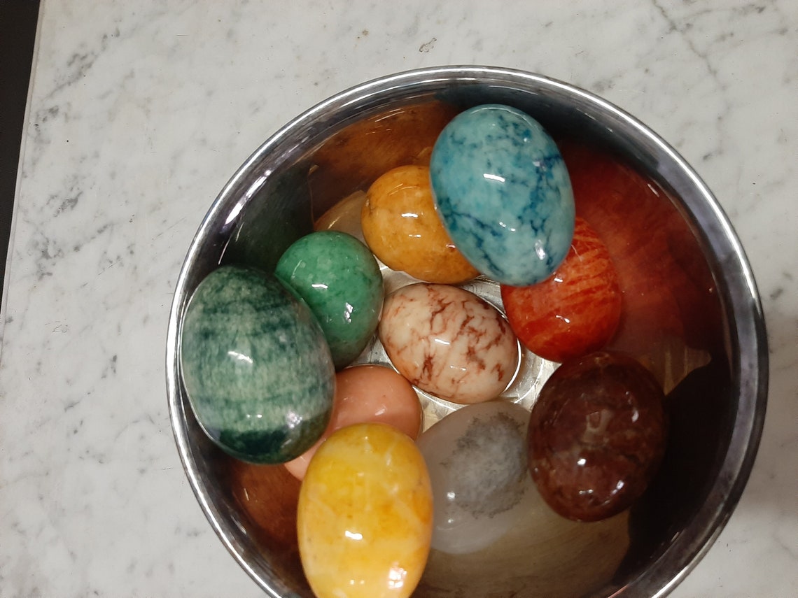 Custom Dyed Marble Eggs 2.25 Long 1.75 Diameter Etsy
