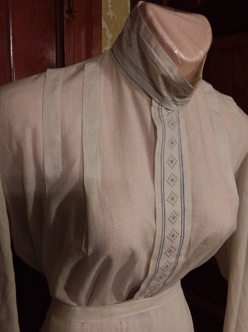 Ca 1900/'s Victorian Cotton Blouse and Skirt