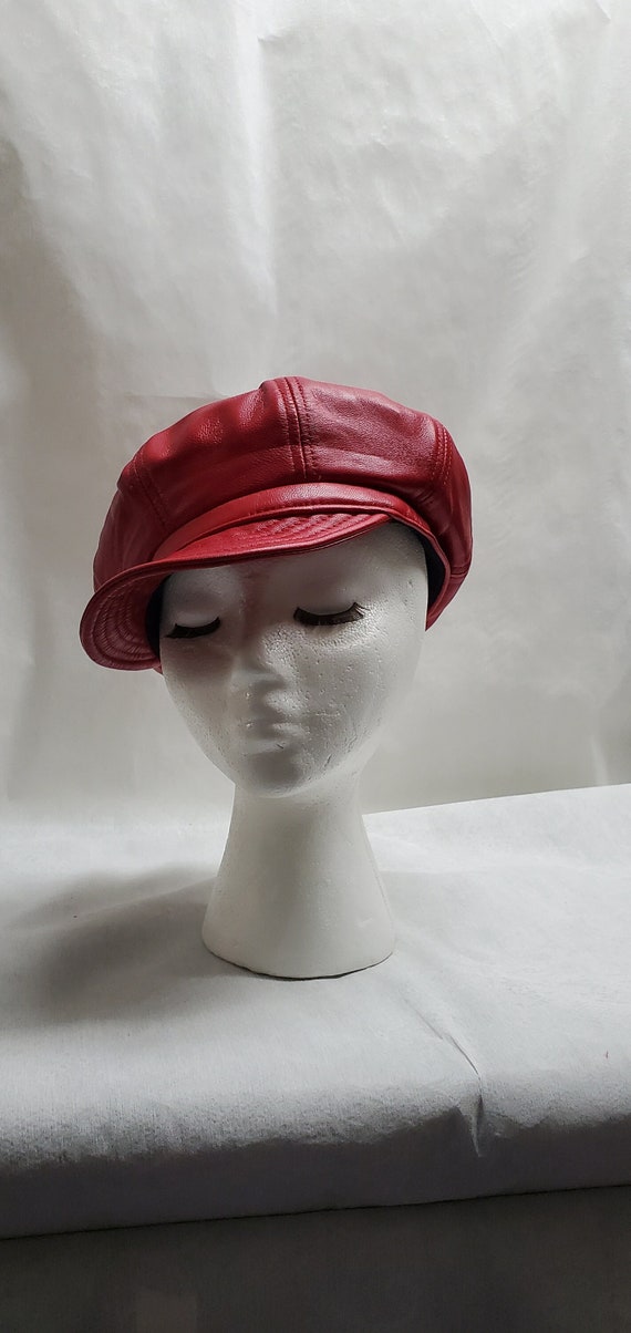 Red Hat Society Red Leather Golf Cap by Scala, One