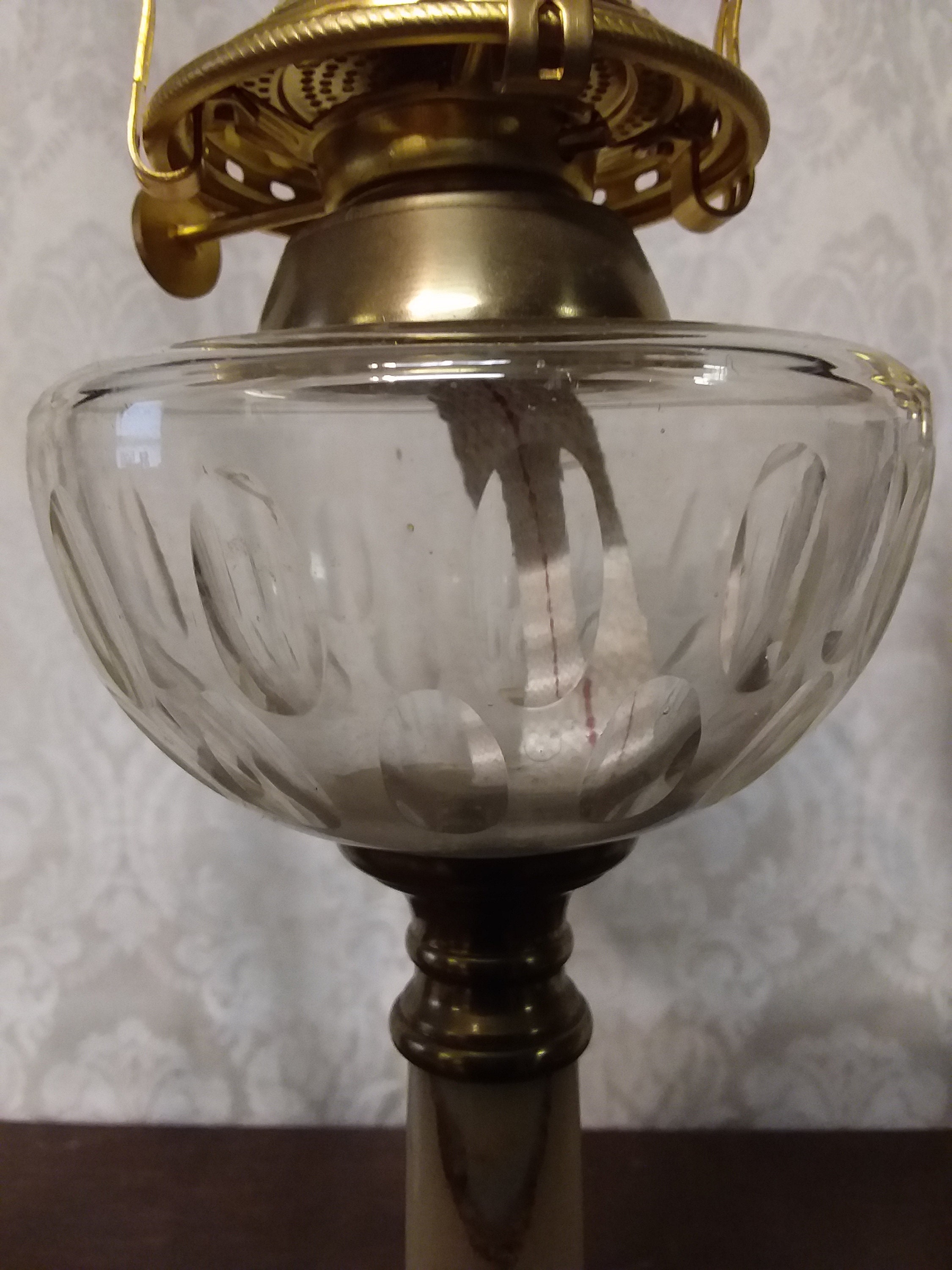 Ca. 1875 Victorian Onyx and Brass Kerosene Lamps Mantles and Etsy