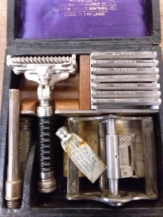 Ca 1900 S Days Of The Week Shaving Razors Set In Case Etsy Sweden