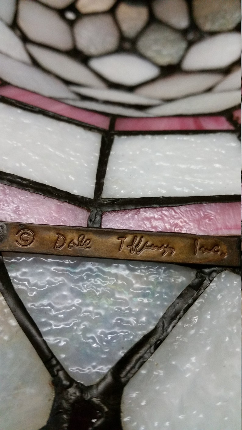 Stain Glass Lamp & Shade Umbrella Hat Shoes Dale Tiffany Etsy