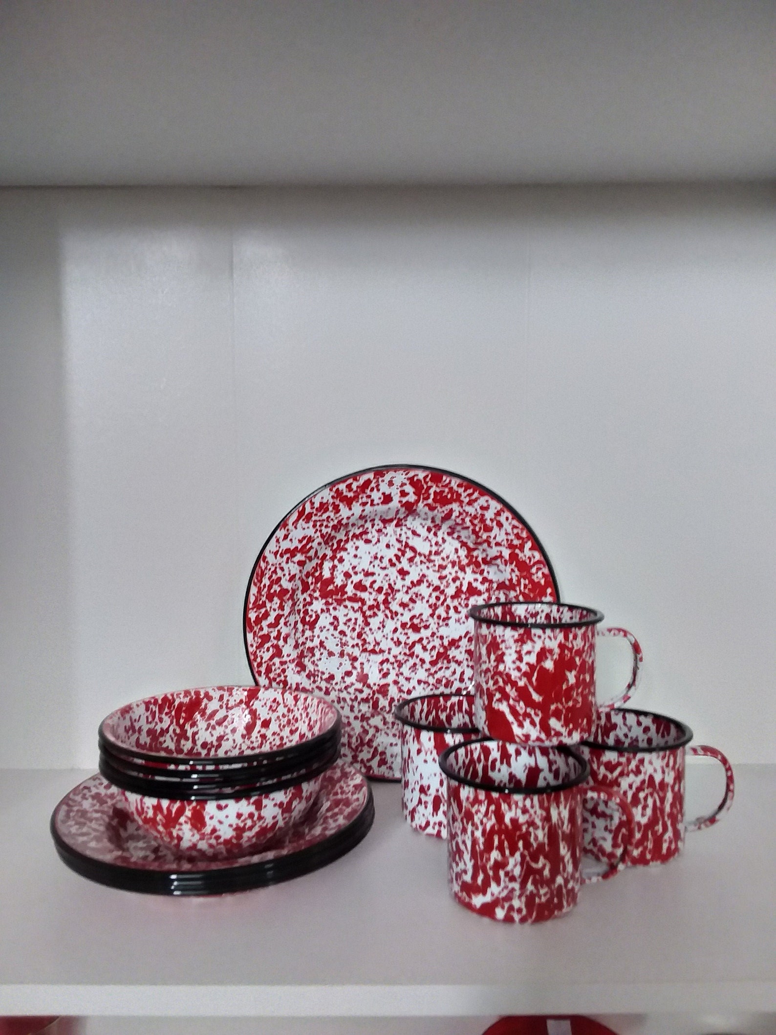 Red Graniteware/Enamelware 16 Piece Starter Camp Set NOS Pic Etsy