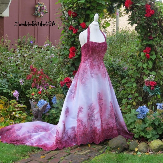 Plus Size Bloody Bridal Gown Bloody Zombie Bride Vampire Etsy