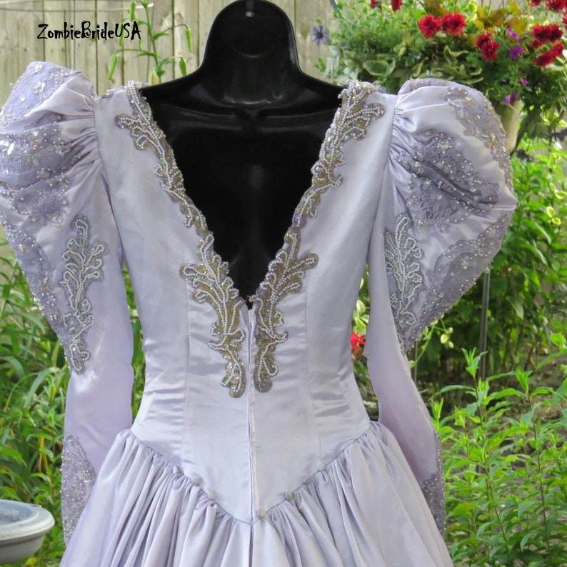 Viktorianischen Goth Brautkleid Halloween Braut Silber ...