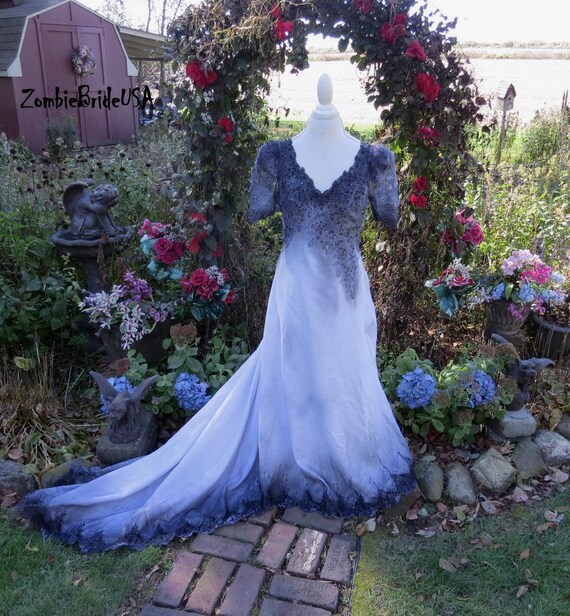 Plus Size Gothic Bridal Gown Occult Wedding Dress Tim Burton Etsy