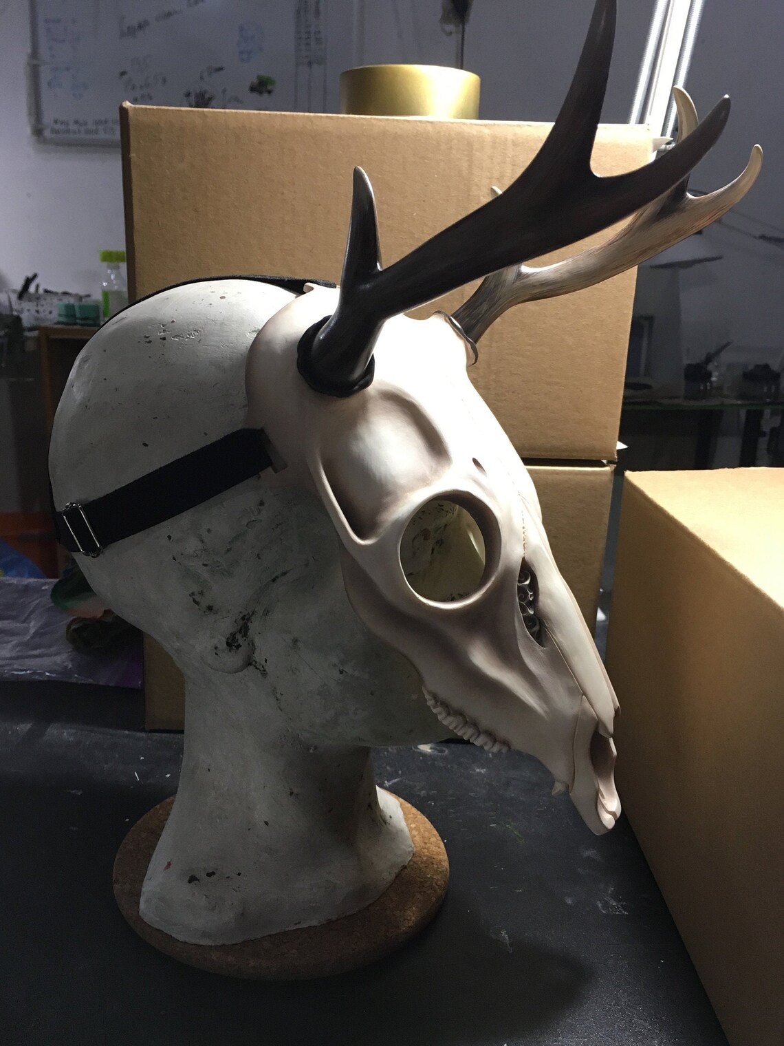 Deer skull mask wendigo post apocalyptic bone mask animal | Etsy