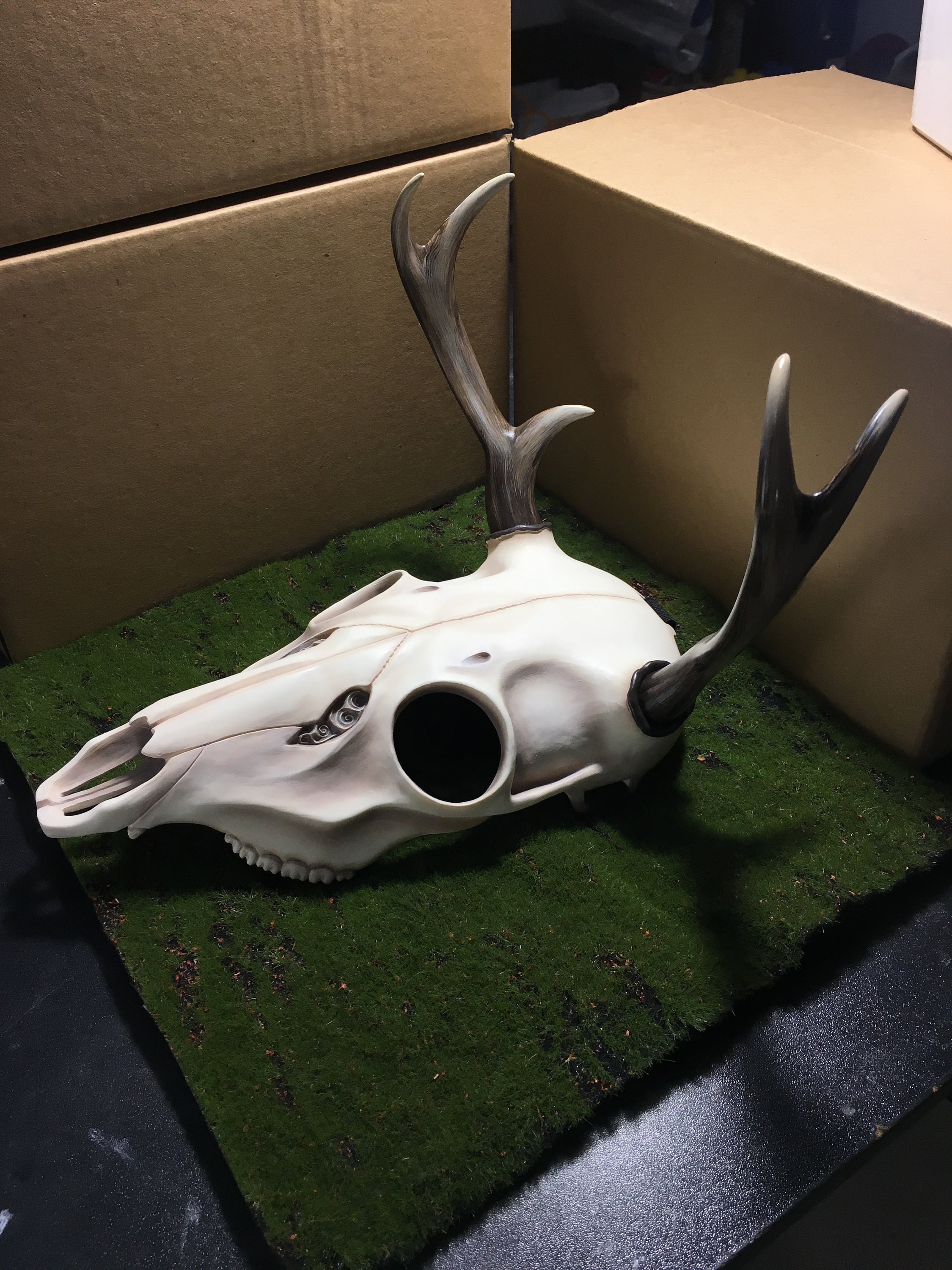 Deer skull mask wendigo post apocalyptic bone mask animal Etsy