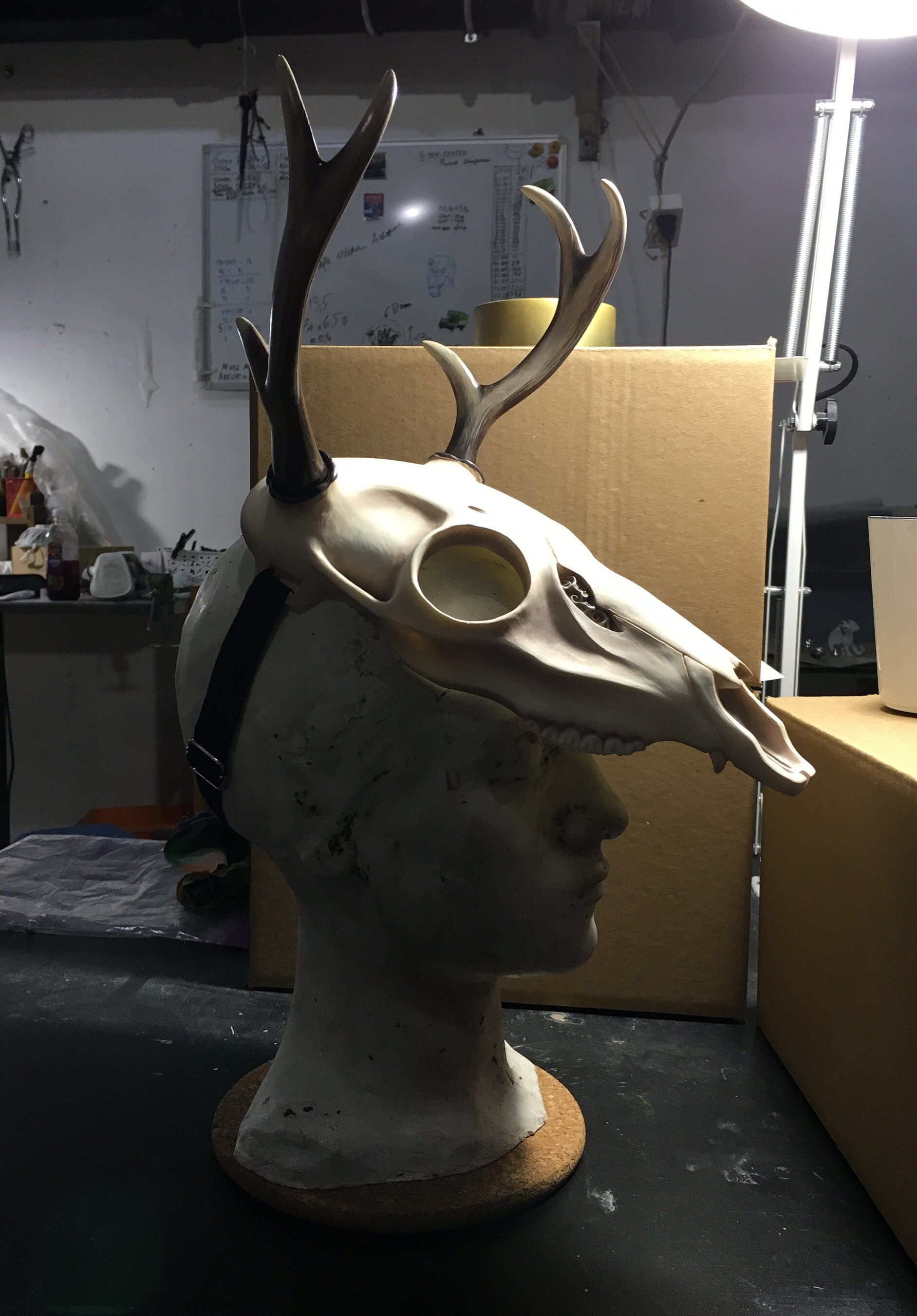 Deer skull mask wendigo post apocalyptic bone mask animal Etsy