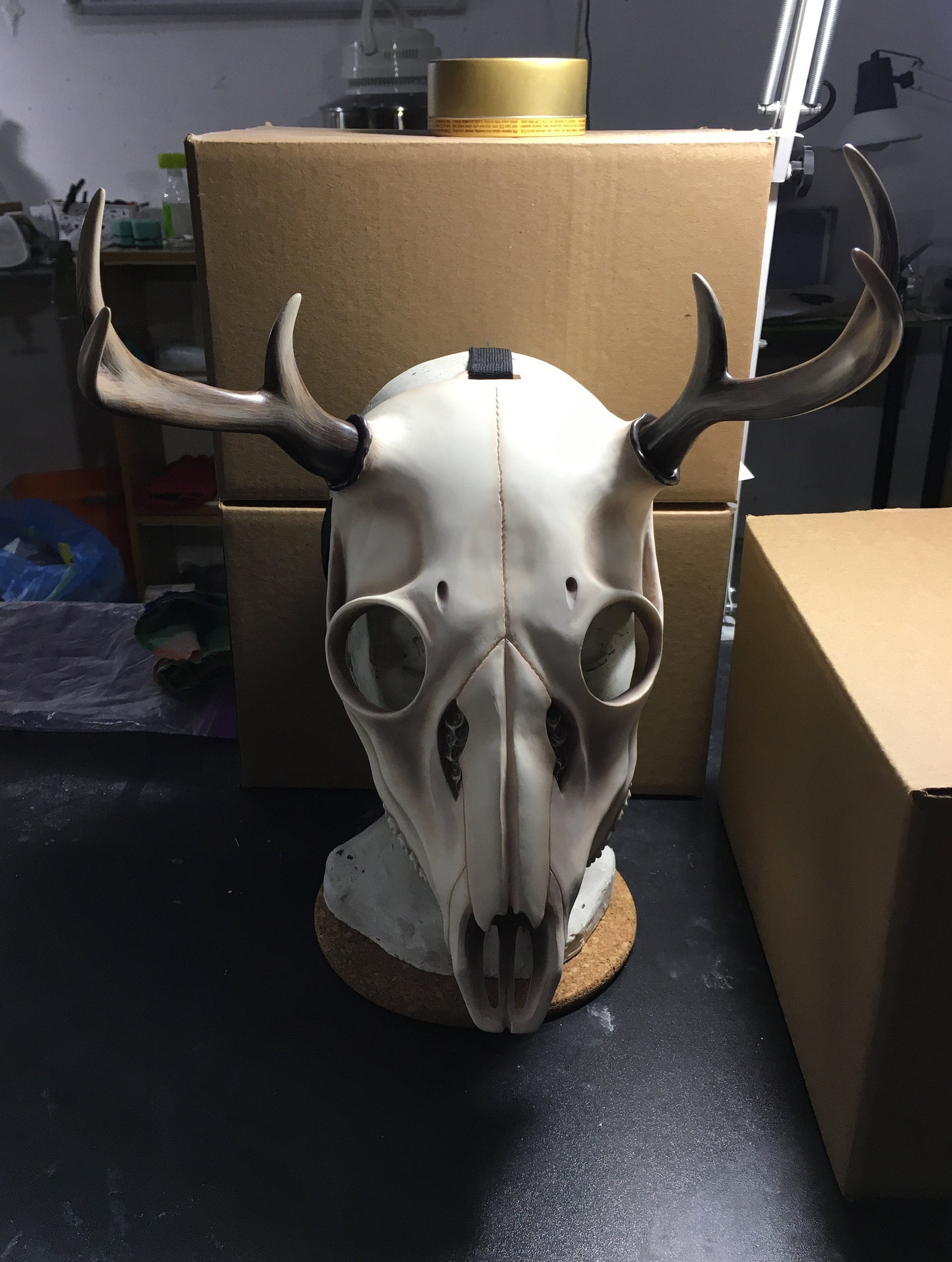 Deer skull mask wendigo post apocalyptic bone mask animal | Etsy