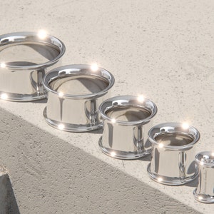 Solid Sterling Silver Ear Tunnels – Handcrafted & Customisable Alternative Jewellery