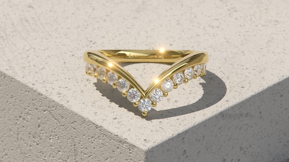 Fjiet Fjieuw - 9ct White Gold Diamond Wishbone Ring in... | Facebook
