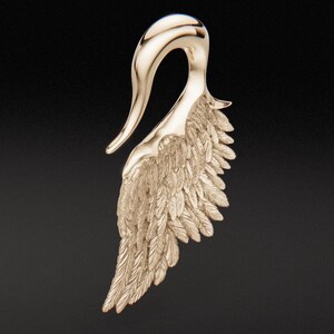 Solid 9ct Gold Angel Wing Ear Weights – Handcrafted & Customisable Alternative Jewellery