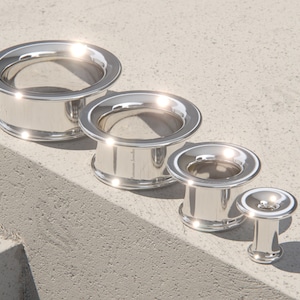 Solid Sterling Silver Mayan Flare Ear Tunnels – Handcrafted & Customisable Alternative Jewellery