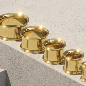 Solid 9ct Gold Ear Tunnels – Handcrafted & Customisable Alternative Jewellery