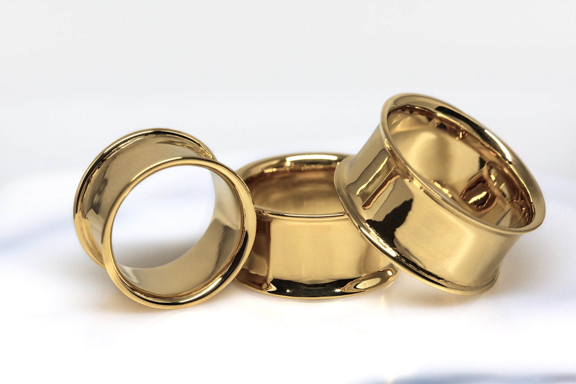 Solid 9ct Gold Ear Plugs/tunnels/stretchers/gauges 4mm Etsy