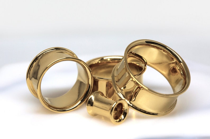 Solid 9ct Gold Ear Plugs/tunnels/stretchers/gauges 4mm Etsy