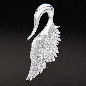 Solid Sterling Silver Angel Wing Ear Weights – Handcrafted & Customisable Alternative Jewellery
