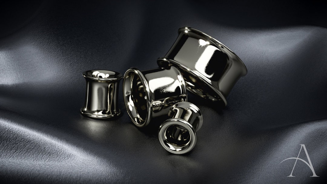 Solid 9ct White Gold Ear Plugs/tunnels/stretchers/gauges Etsy