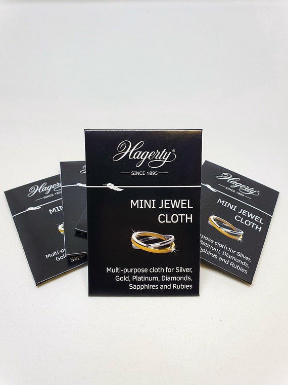 Jewellery Cleaning Cloth Hagerty Mini Jewel Cloth for Silver, Gold,  Platinum, Diamonds, Sapphires and Rubies 