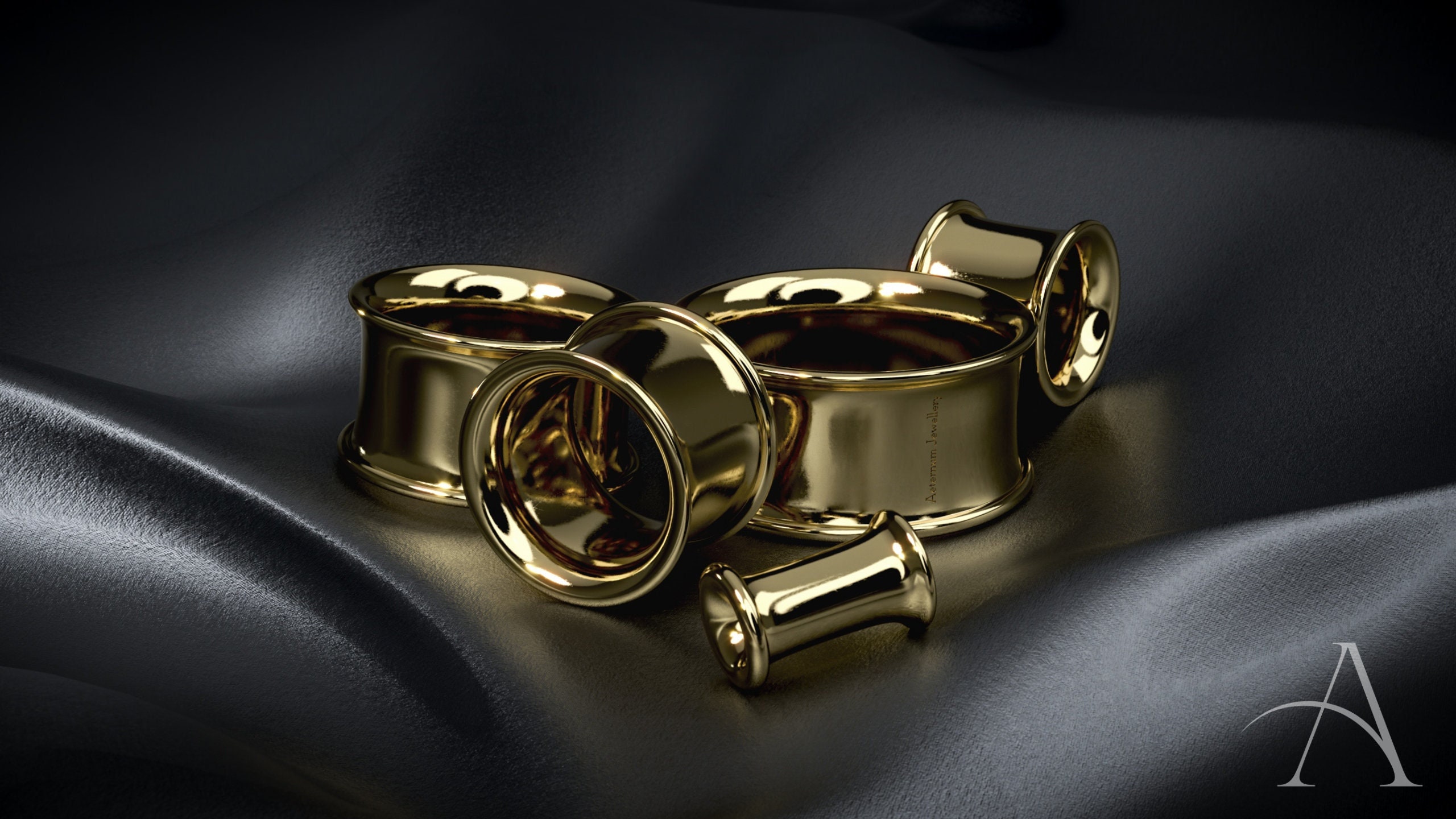 Solid 9ct Gold Ear Plugs/tunnels/stretchers/gauges 4mm Etsy